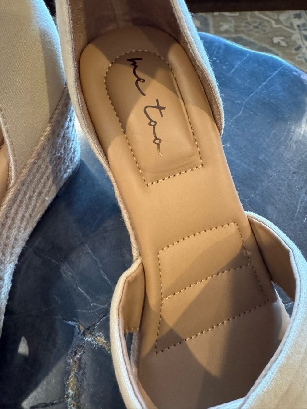 Bellini Cream Espadrille Ankle-Strap Wedges - Picture 6 of 8